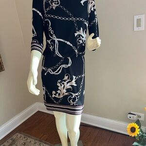 White House Black Market Chain Print Dress